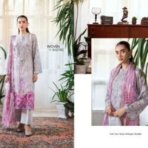 3 Piece Unstitched Embroidered Organza Suit